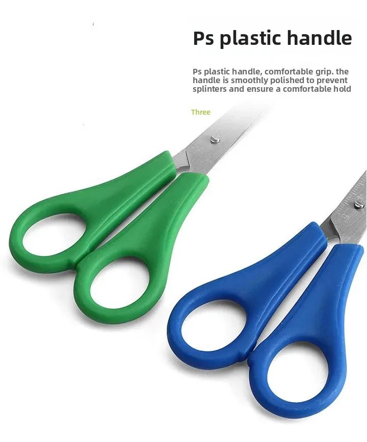 Graduated Student Scissors with Safety Ruler description 4