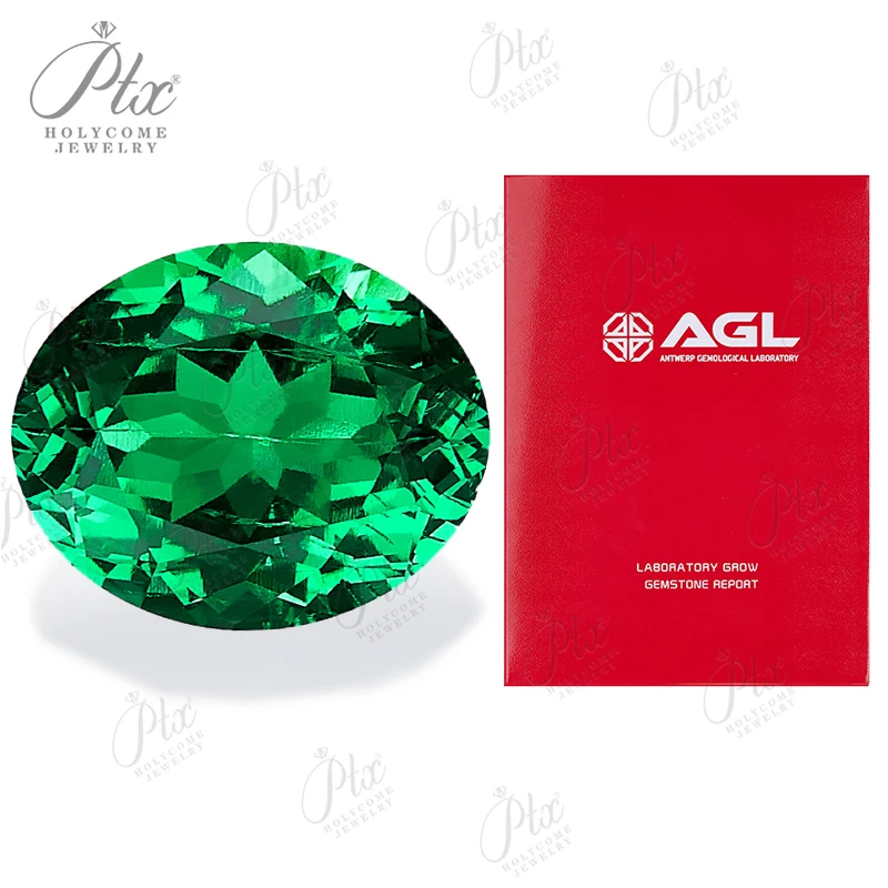 

Lab Grown Columbia Emerald Oval Cut Gems VVS1 For Diy Jewelry Rings Earrings Pendant Making Material Selectable AGL Certificate