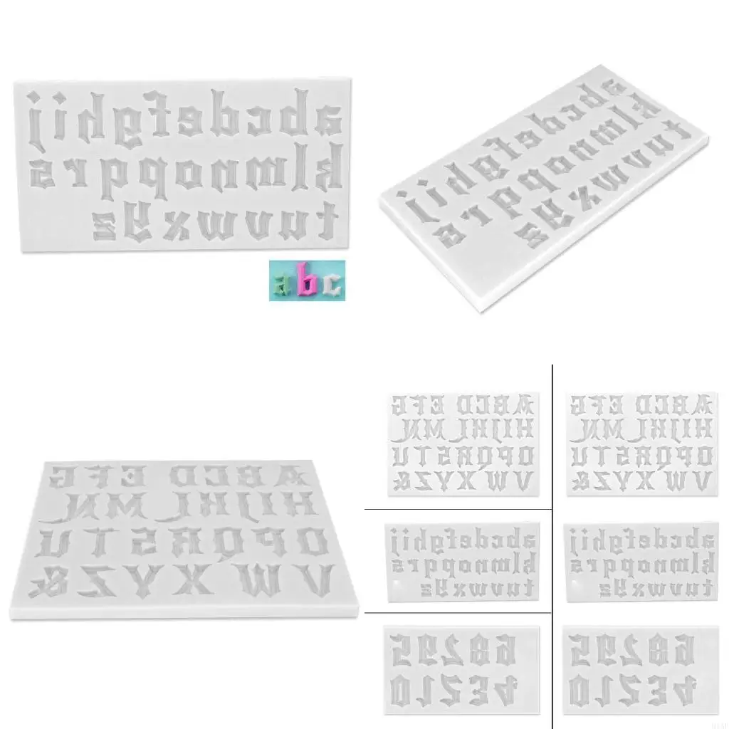 91AF Mini Letter Silicone Mold for DIY Keychain Jewelry Making Unique Alphabets Epoxy Mould Handmade Resin Keychain Mold