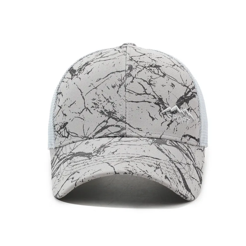 Neuer Sommer-Sonnenhut für Herren, Outdoor-Sport-Visor, Baseballkappe mit Netzrücken, Atmungsaktiver Freizeit-Angler- und Trucker-Hut – Detail 4