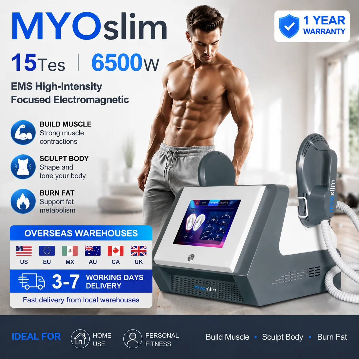 EMS 6500W EMSZero Muscle Stimulator RF Body Sculpting EMS NEW Portable Machine Slimming Weight Lose Electromagnetic