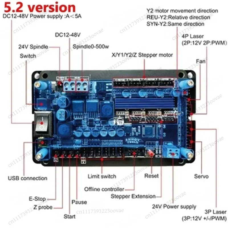 Df 3 Axis GRBL Controller Board Offline Double Y Axis Stepper Motor Driver USB Control Board For CNC Laser Engraving Machine