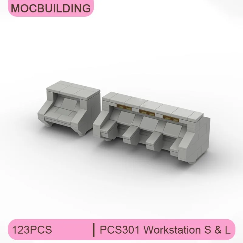 PCS301 Workstation S & L Classic Space Model MOC Building Blocks DIY Assemble Bricks Collection Display Xmas Toys Gifts 123PCS