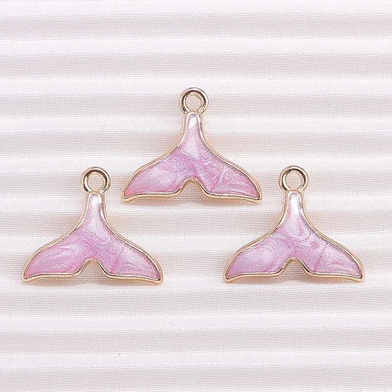 10pcs 17x14mm Cute Fish Tail Charms Pendants for Jewelry Making Drop Earrings Necklace Bracelets DIY Handmade Crafts Accessories