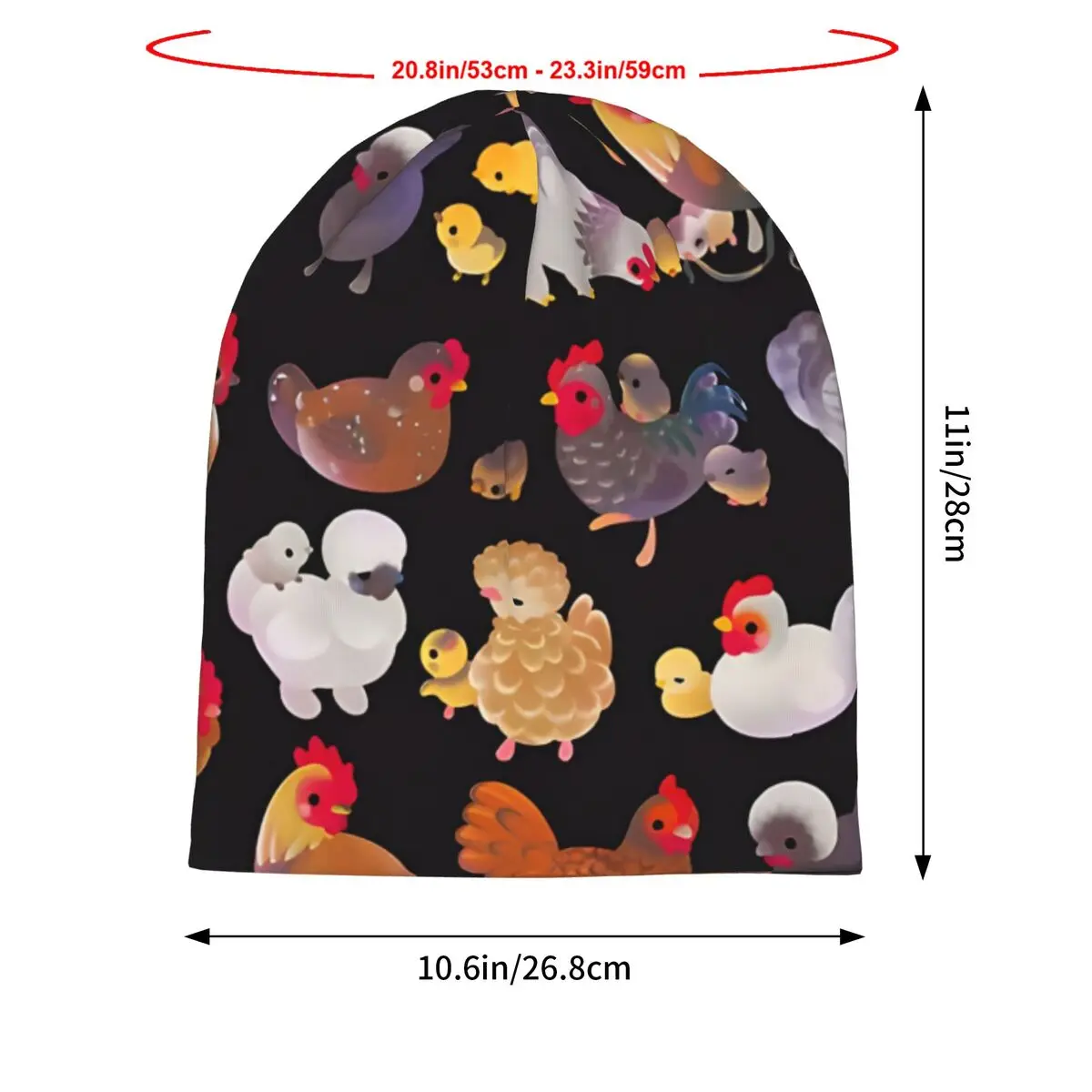 Chicken And Chick - Dark Socks Aesthetic Warm Hip-hop Street Punk Gothic Hats Streetwear