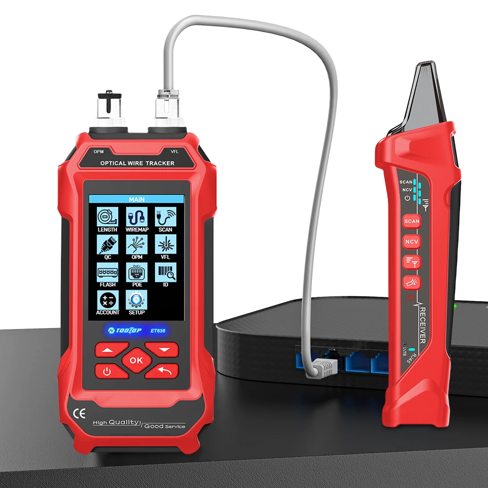 

Network Cable Tester Ethernet Wire Tester with RJ45 Connections POE Wire Tracer Networking Wire Detector Tracker Network Repair