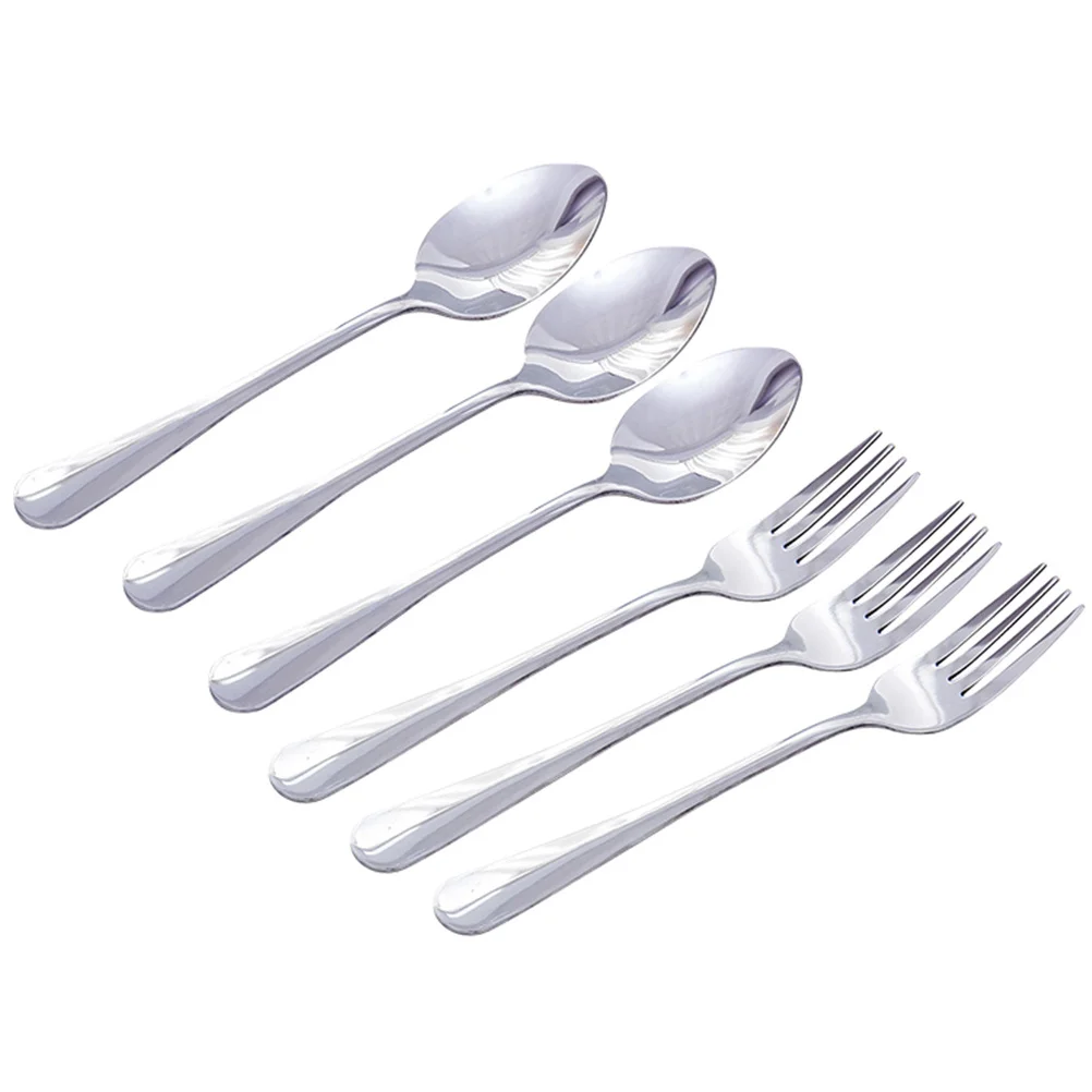 

6Pcs Childrens Silverware Set High Quality Stainless Steel Easy to Maintain Flatware Set for Daily Meals and Travel