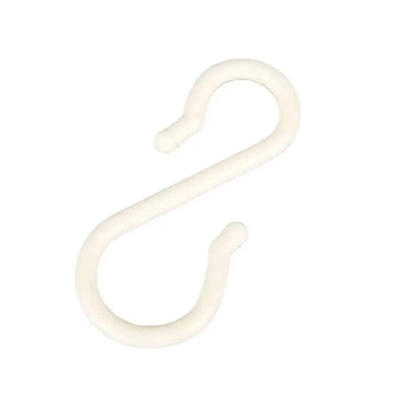 8pcs Multi-functional S-shaped Hooks without Punching, Bathroom Hooks, Plastic S-shaped Hooks, Double Ended Hooks