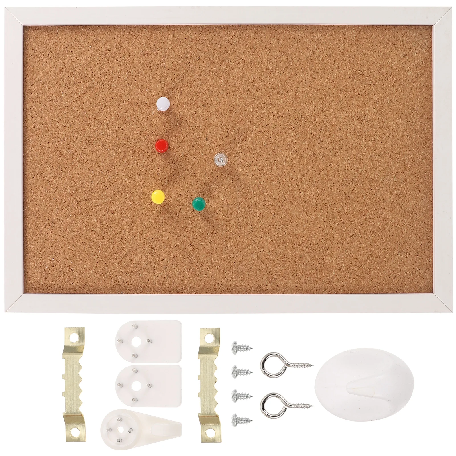 

Cork Board Bulletin Pine Frame Single Wooden Tile Home Office School Wall Decor Practical Lightweight Display Photos