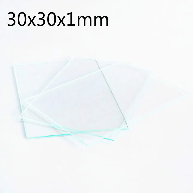 

5pcs transparent quartz glass plate 30x30x1mm quartz glass square plate