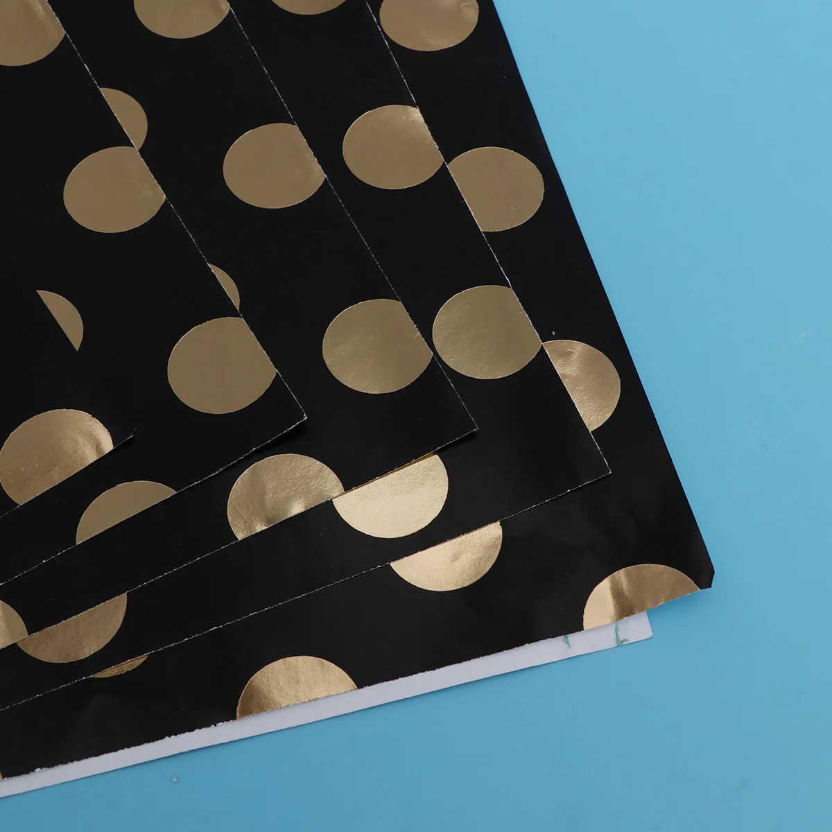 5 قطعة ورق تغليف الهدايا منقطة 50x70 سنتيمتر الذهب الأسود مثالية لحفلات الزفاف عيد ميلاد دش الحرفية ورق التغليف