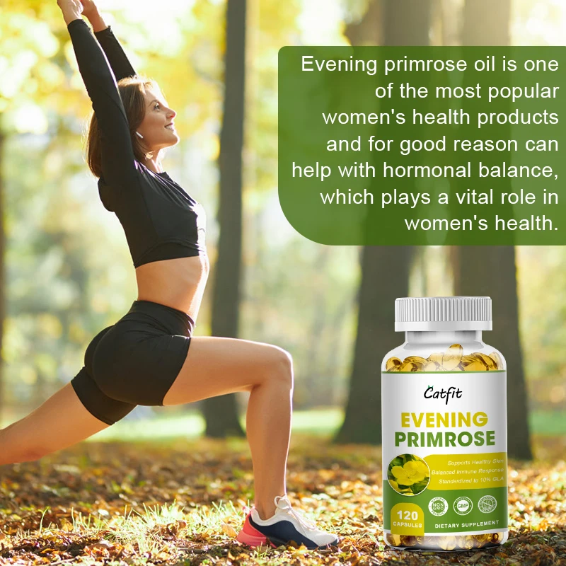 Catfit Natural Evening Primrose Oil Capsule Healthy Skin Reducing cholesterol & Alleviating Cerebral thrombosis