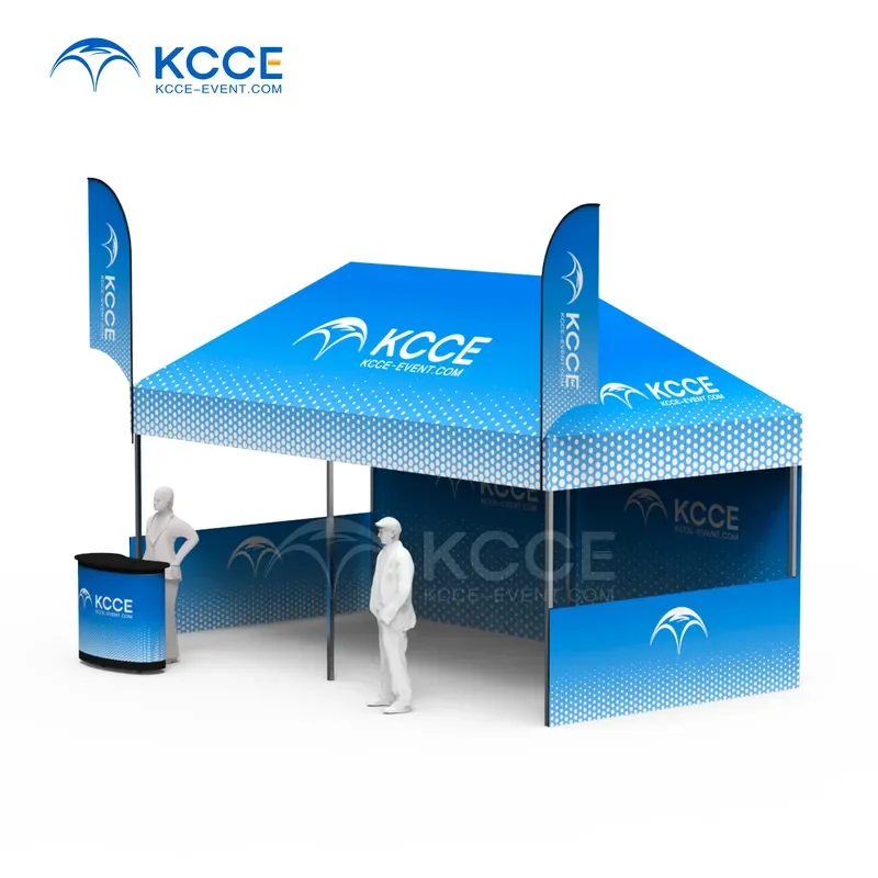 Custom Logo Advertising Fold Pop up Canopy Heavy Gazebo Frame Tent 3X3 3X6 10X10 Outdoor Trade Show Tents for Outside
