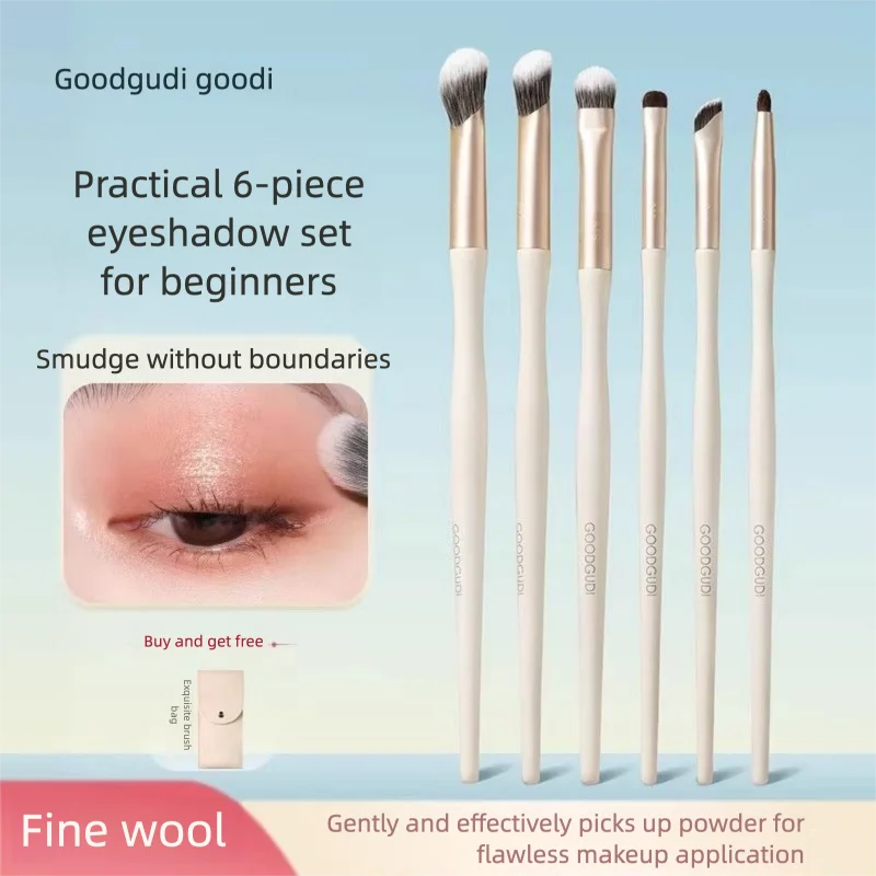 

Gudi Animal Hair Finger-tip Eyeshadow Set For Eye Detail Blending, Color Application, Under-eye Highlighting, Eyeliner Makeup