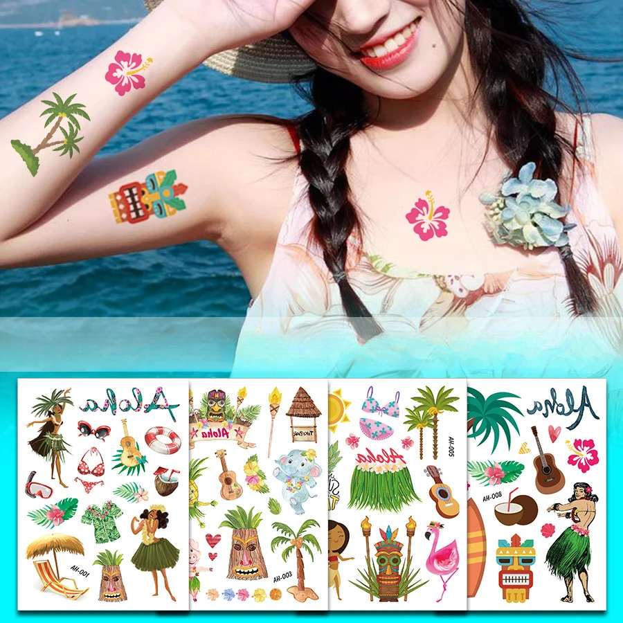 10pcs Cartoon Faux Tatouage Waterproof Temporary Tattoos Sticker Kids Children DIY Body Art Fake Tatoo Hands Arm Tatouage Enfant