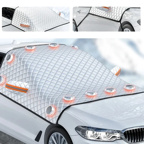 Imagen 1 del producto Cubierta magnética para parabrisas de coche, Protector UV para invierno, hielo, nieve, polvo, escarcha, parasol para ventana delantera de coche, cubierta para exteriores