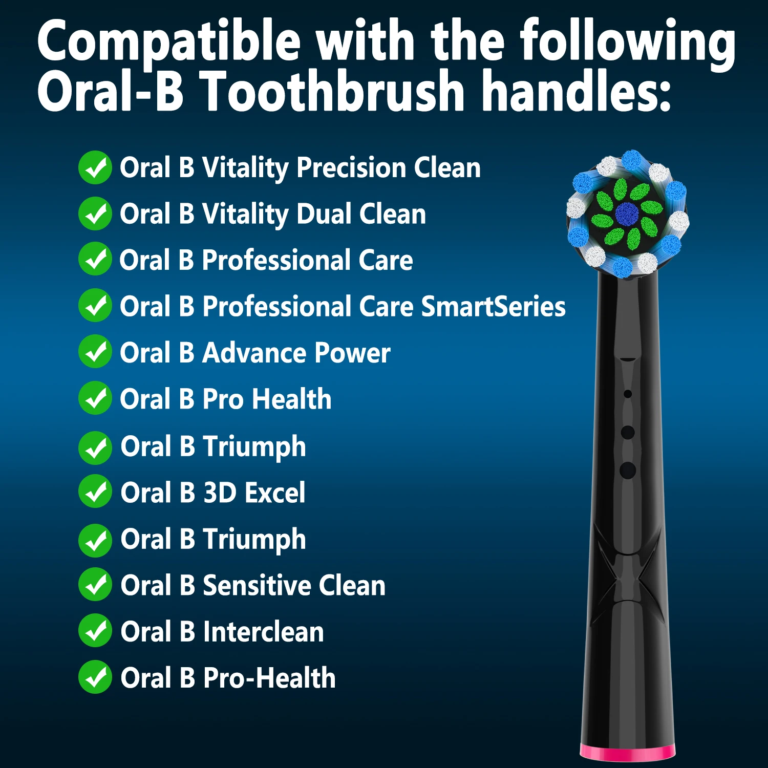 4PCS CrossAction Replacement Brush Heads For Oral B Trizone Triumph Vitality D100 D12 D16 D36 Electric Toothbrush image 2