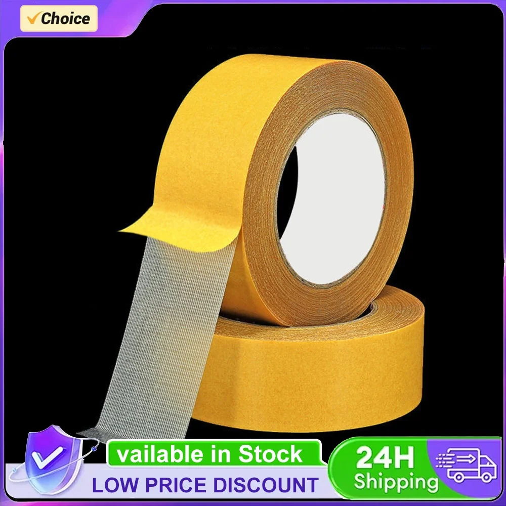 Fiberglass Mesh Tape Removable No Residue Multipurpose Mounting Tape Fiberglass Grid Adhesive for DIY Craft Rug Fixed Office