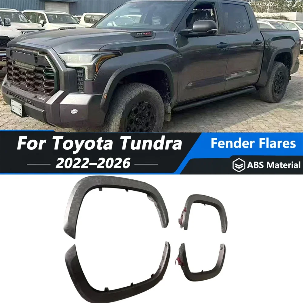 Wide Fender Flares For Toyota Tundra 2022 2023 2024 2025 2026 TRD Pro Style With LED Marker Camo Wheel Arch Tuning Car Accessori
