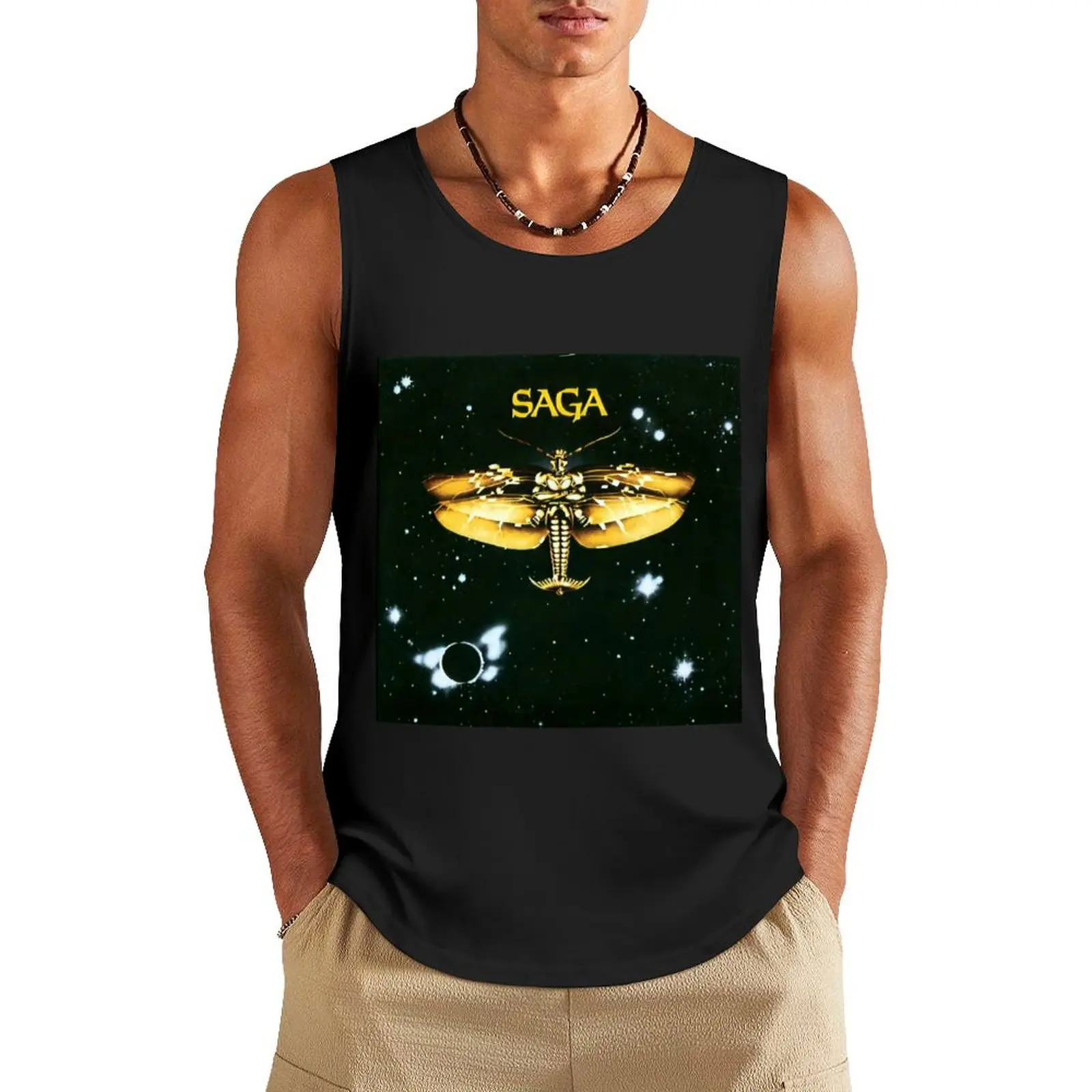 

Saga - (1978) Tank Top t-shirts for men Sleeveless top T-shirts men