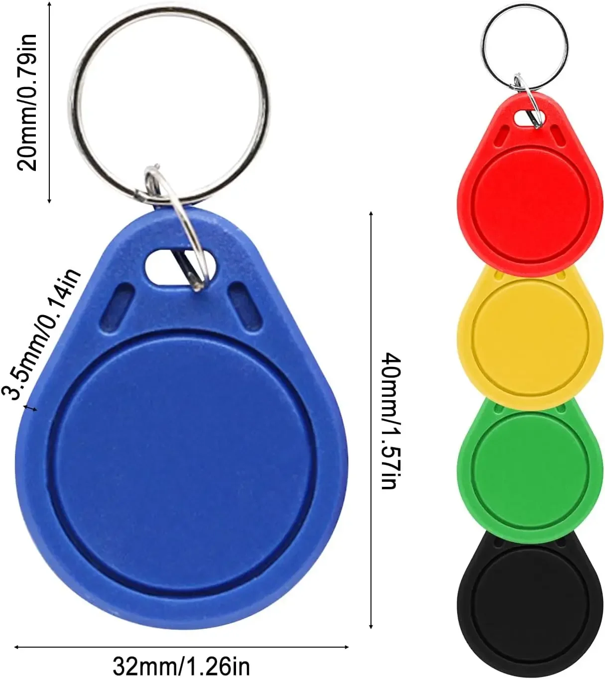 10/50/100pcs T5577 Rewritable 125KHz RFID Key Fob Copy Writable Rewrite Duplicate RFID Tag Proximity Token Keyfobs Can Copy Card