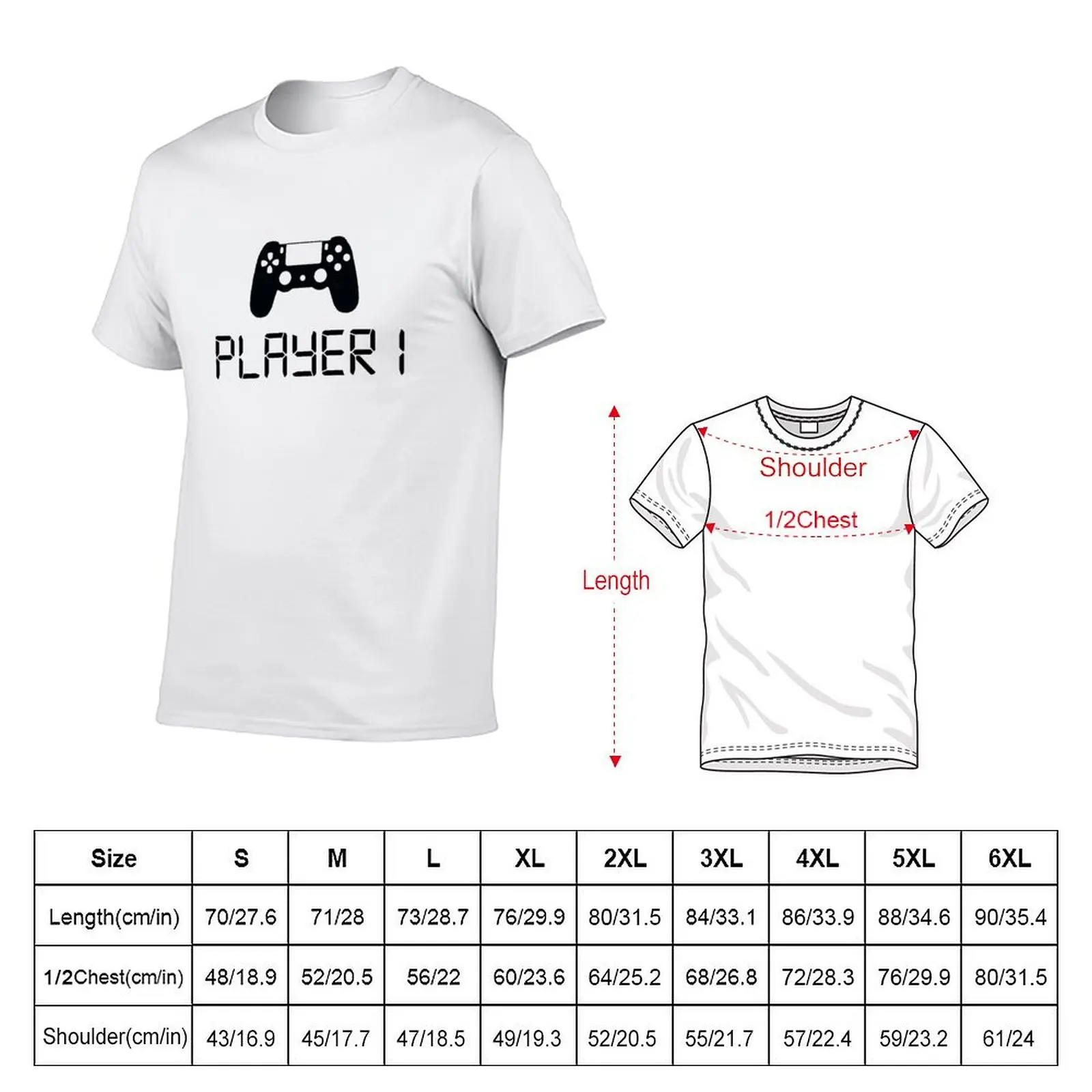 Player 1 T-Shirt High Elasticity Sports Tee Shirt