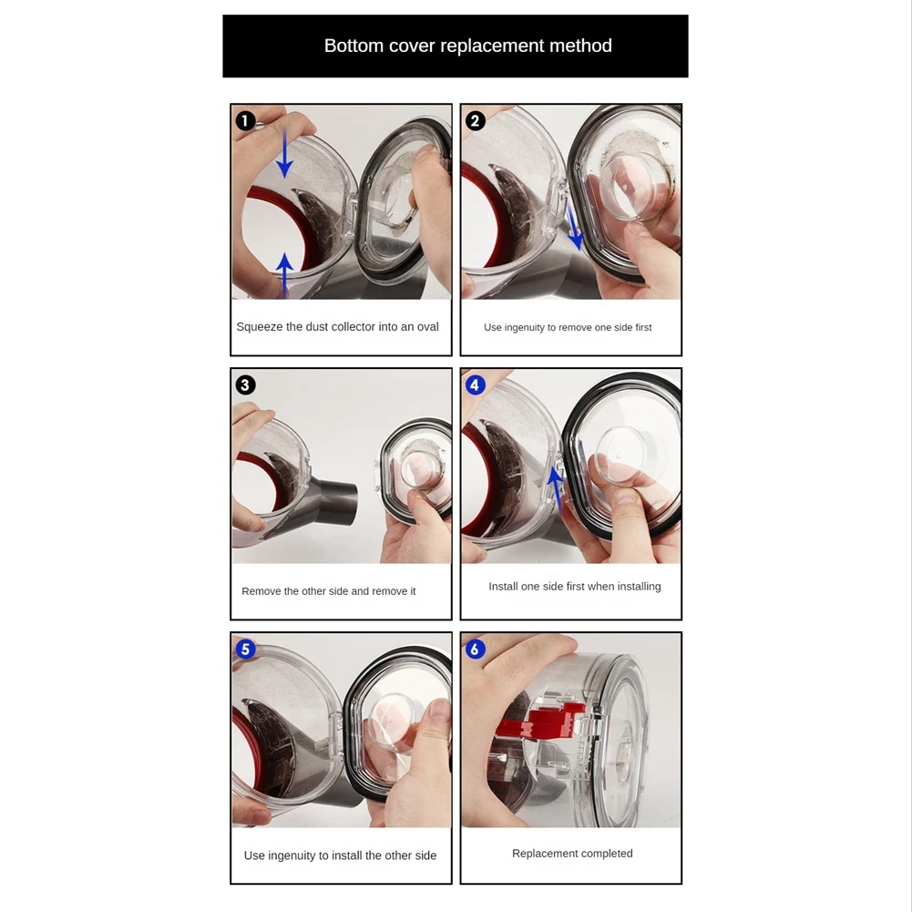 ABRG-Bin غطاء غطاء ل دايسون V10 V11 V15 مكنسة كهربائية بن غطاء قاعدة مع حلقة لإحكام الإغلاق استبدال قاع حاوية الغبار القديمة