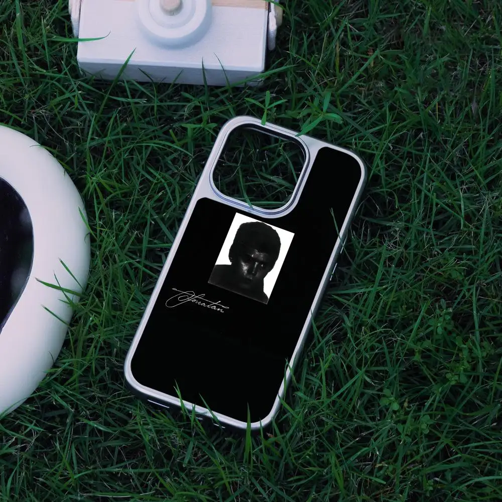 

Y-Yung Lean jonatan Phone Case For iPhone 17 16 15 14 13 12 Pro Max Plus HD Metal Frame Carbon Fiber Hard Shell