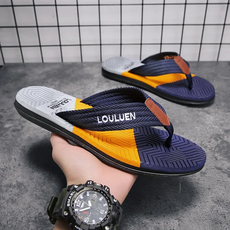 High Quality Brand Men Flip Flops Summer Beach Flip Flops Men Fashion Breathable Casual Men Beach Slippers Summer Outdoor