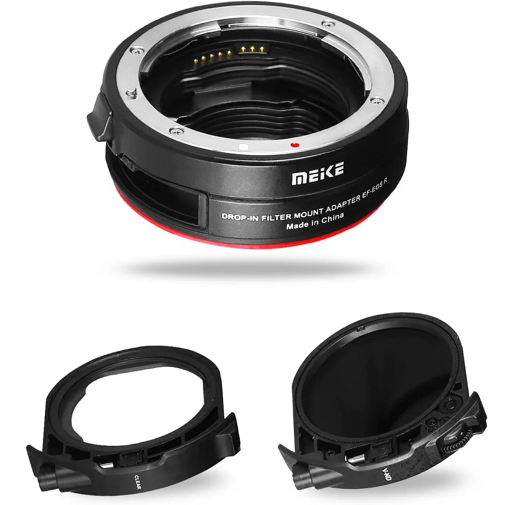 Meike MK-EFTR-C Drop-in Filter Auto Focus Lens Mount Adapter Ring for Canon EF / EF-S Lens to Canon EOS R RP R5 R6 R3 Camera