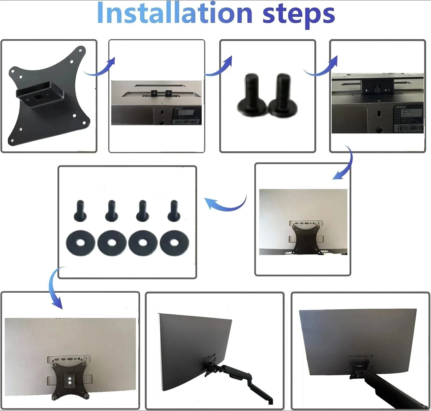 Новый адаптер VESA для Msi MD271 MD271UL MD271ULDE с монтажным кронштейном для подставок для мониторов VESA 75x75 и 100x100