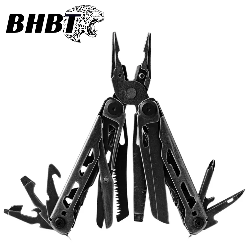 BHBT Diy17-in-1 Multi functional EDC Pliers Multi functional Folding Knife Scissors Outdoor Survival Equipment