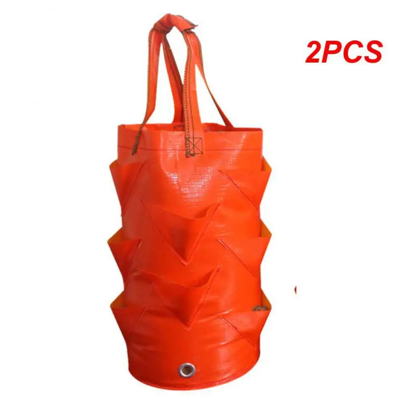 

2PCS Reusable Planter Pot PE Growing Bags For Vegetable Flower Outdoor Planting Bag Hanging Strawberry Potato Flower