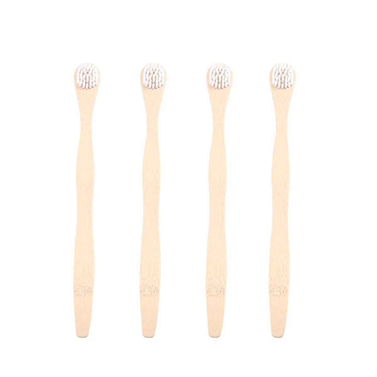 4 Uds limpiador de lengua raspador cepillo de dientes de bambú cepillo de lengua para limpieza profunda Oral (blanco) limpiador de lengua de bambú