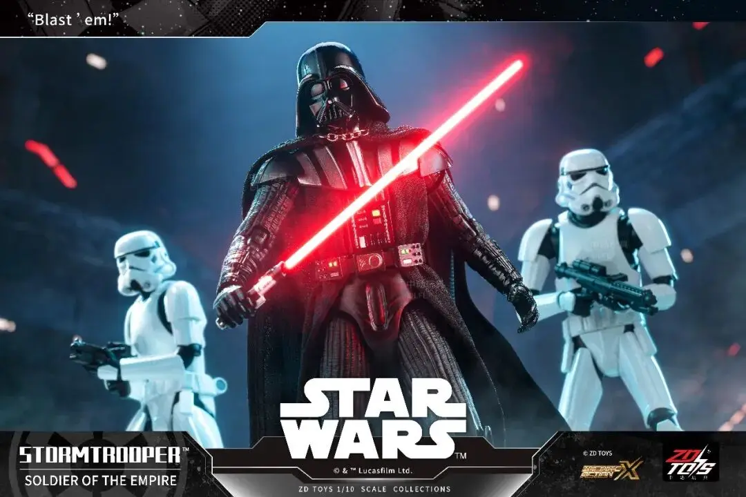 Genuine ZD Toy 1/10 Star Wars Darth Vader Stormtrooper R2-D2 Mandalorian Grogu Luke Action Figure Collection Decorate Toys Gift