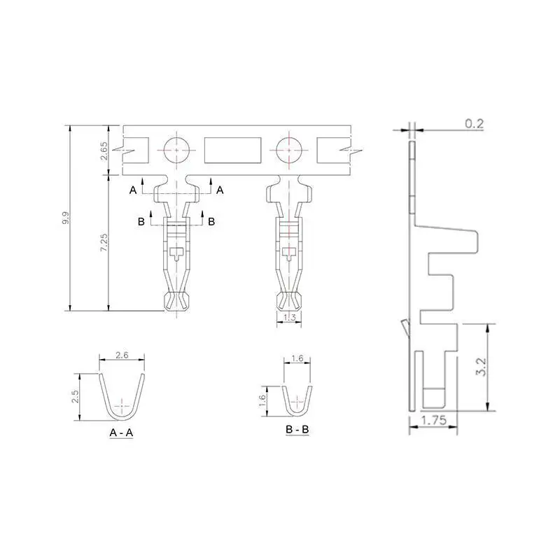 50 Stück Kunststoffgehäuse PHD2.0Mm Stecker 2*2P 3 4 5 6 7 8 9 10P Doppelreihiger Steckverbinder – Detail 2