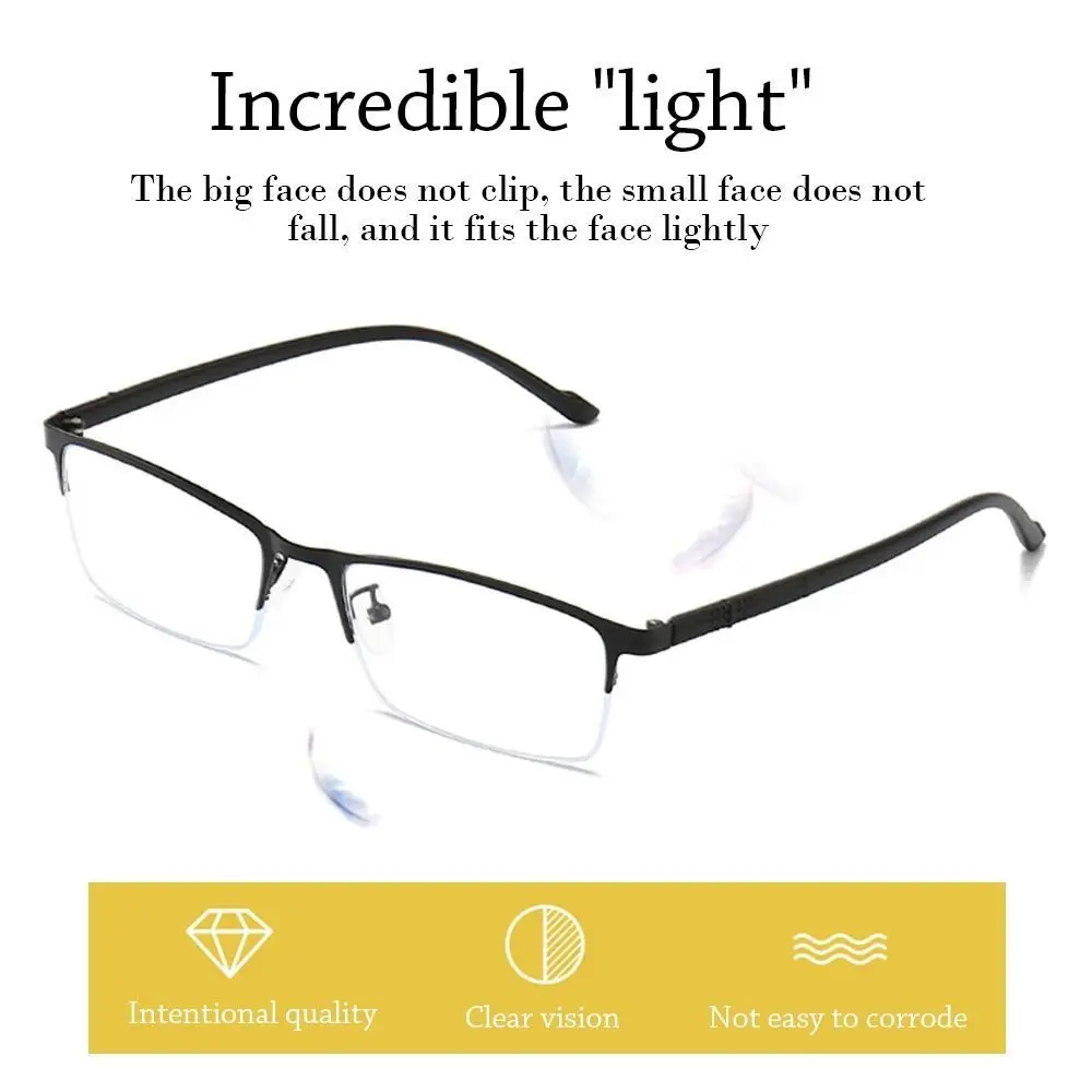 Blue Ray Blocking Anti-Blue Light Glasses Portable Ultralight Metal Computer Goggles Eye Protection Business Eyeglasses Office image 2