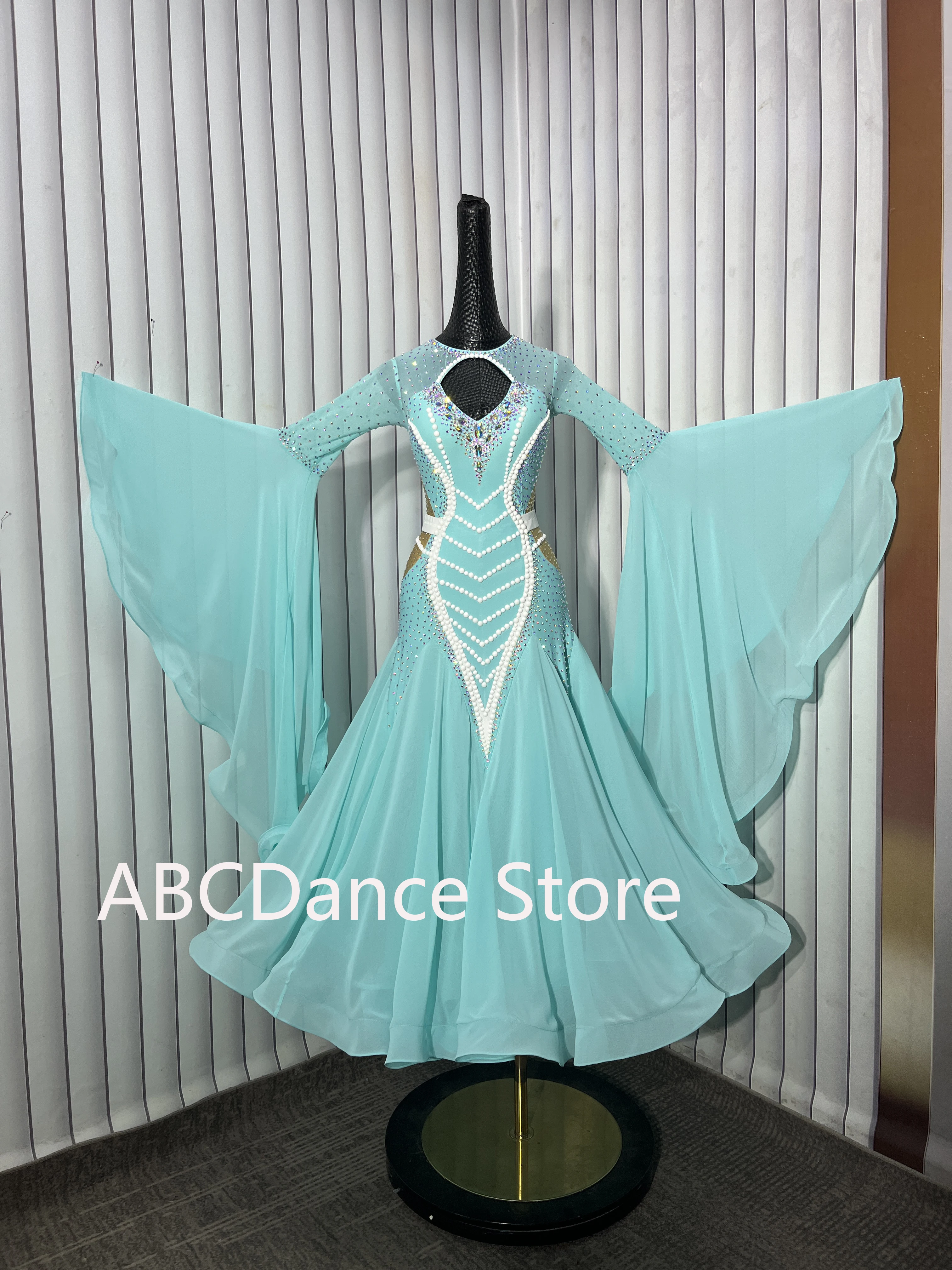 فستان رقص قاعة الرقص الصيفي فستان رقص قياسي فستان قاعة الرقص للمنافسة زي الرقص الحديث ABCDance Store