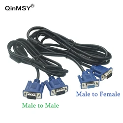 VGA HD 15Pin D-Sub Short Video Cable VGA Male to Male & Female extended line 0.3m 3m 1.5m 5m for Computer TV projector monitor