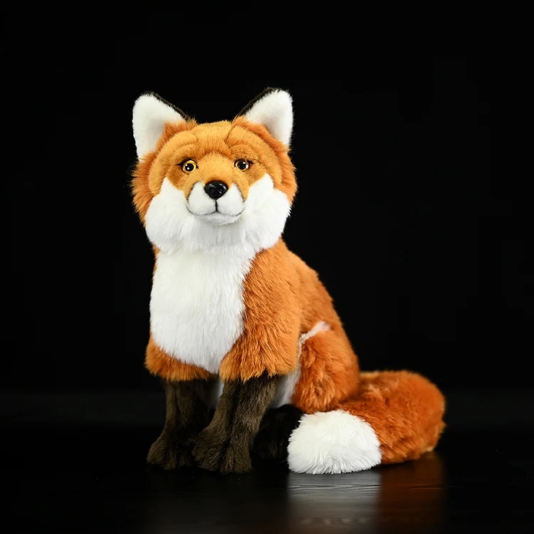 Self-service shopping without customer service - Original red fox doll Arctic fox doll simulation animal plush toy