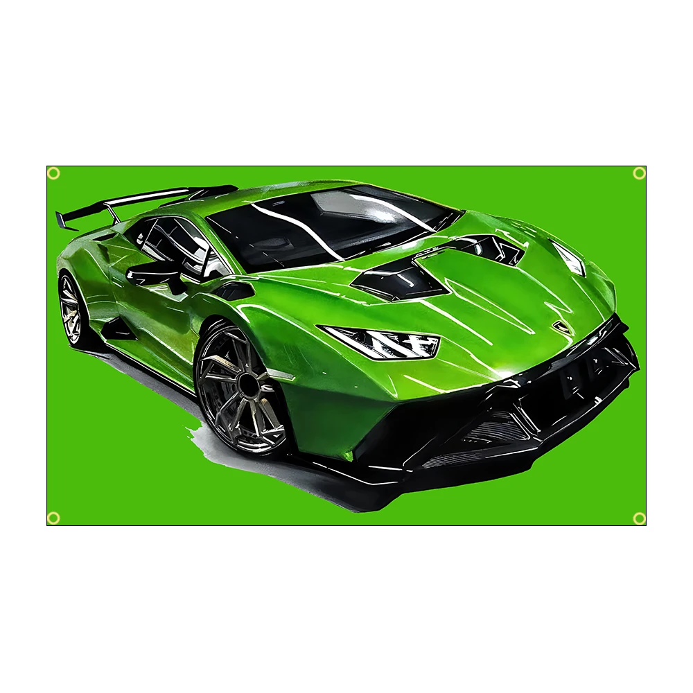 Italian High-performance Sports Car Flag Banner Polyester Printed Poster 60x90cm 90x150cm Decor for Auto Enthusiasts, Room Decor
