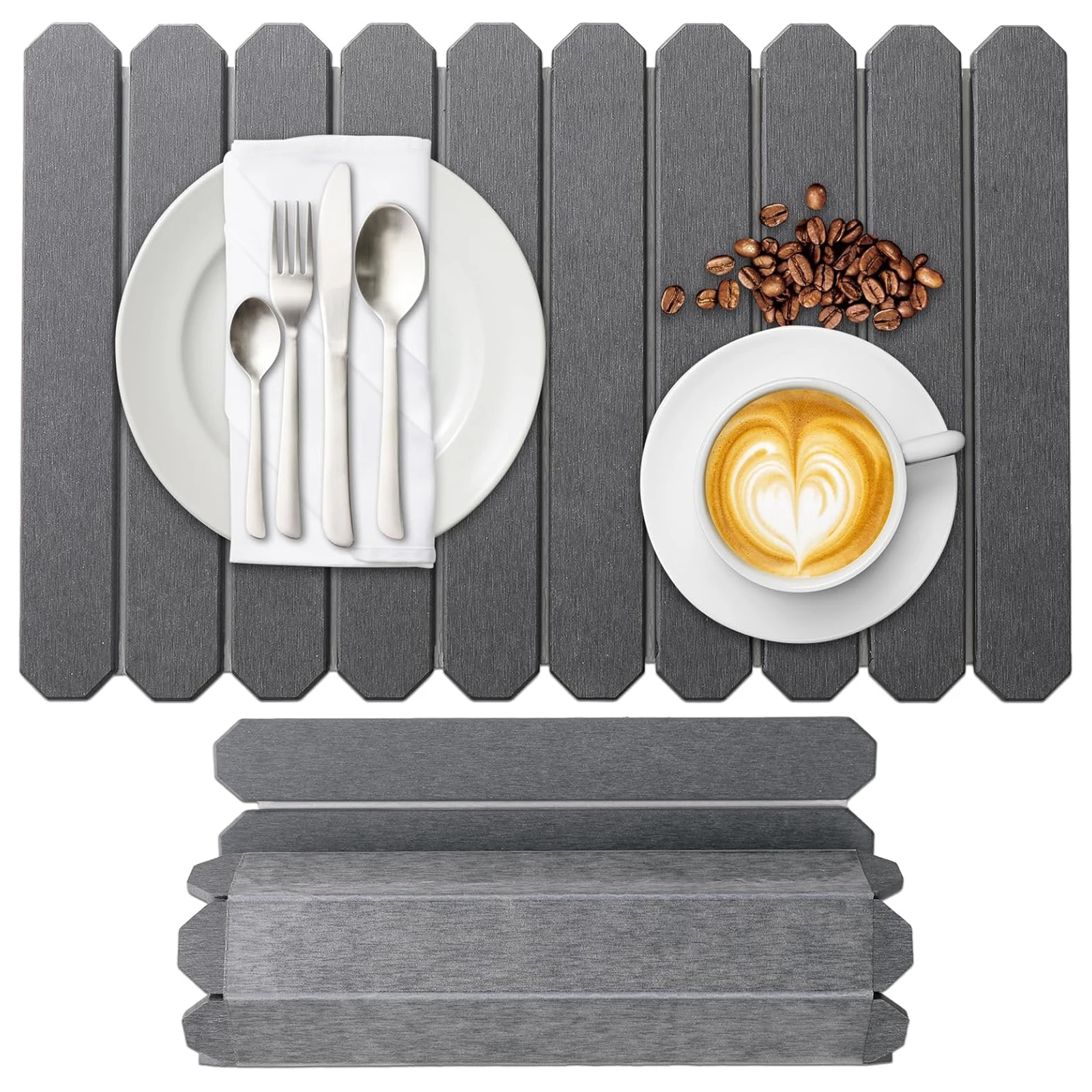 

Foldable Diatomaceous Earth Mats 23.62x15.35in Absorbent Rack Dish Pad for Kitchen Pot Dishes Bottles Cups Tableware