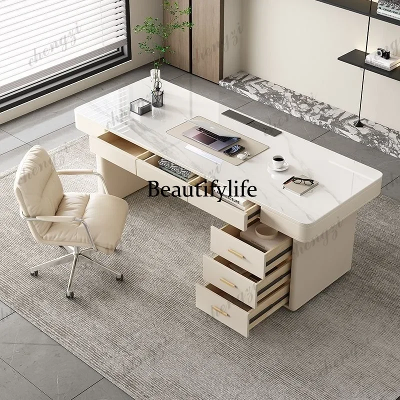 K153 Italian minimalist, modern slate desk home bedroom study office computer desk writing desk