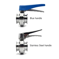Sanitary Tri Clamp Butterfly Valve - SS304 Food Grade Trigger Squeeze Flow Control for 3/4