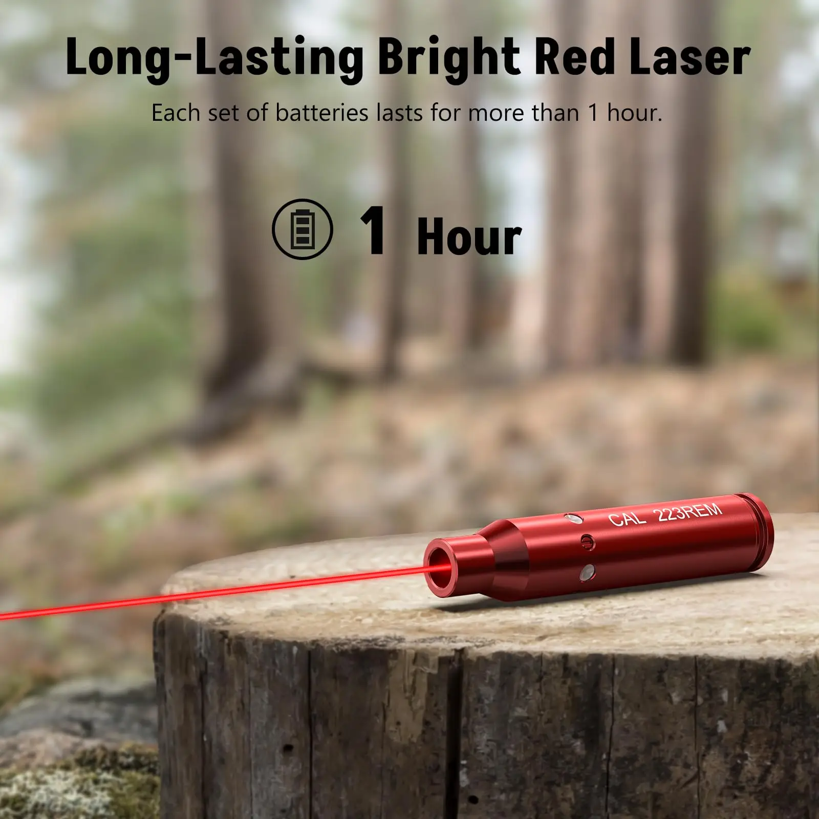 MidTen Bore Sighting Red Laser 223 5,56 mm Sighter mit zusätzlichen Batterien Tactical