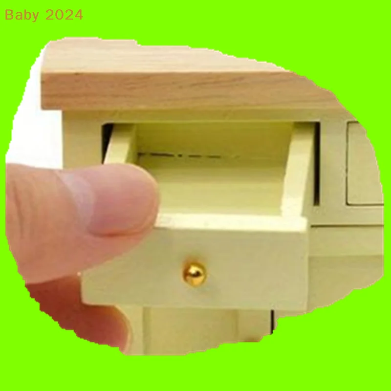 

1Pcs 1/12 Scale Dollhouse Cabinet Living Room Miniature Birch Simulation Storage Cabinet DIY Accessories