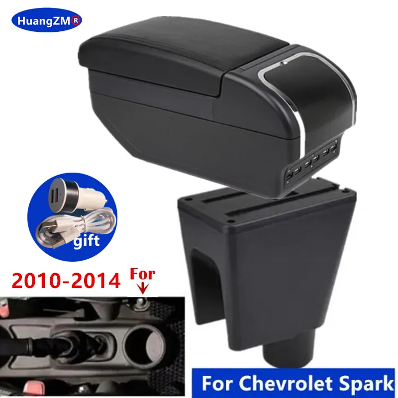 Für Chevrolet Spark Armlehne Box Für Chevrolet Spark 3 III Aveo T200 Auto Armlehne Lagerung Box Innen Gewidmet Auto Zubehör