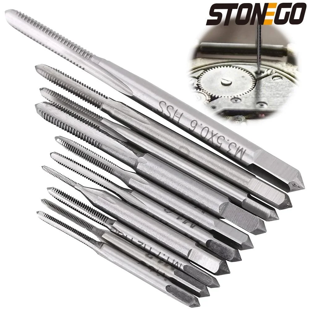 STONEGO 5/7/10PCS Tap Drill Bits Set HSS6542 M1 M1.2 M1.4 M1.6 M1.7 M1.8 M2 M2.5 M3 M3.5 Metric Thread Tap