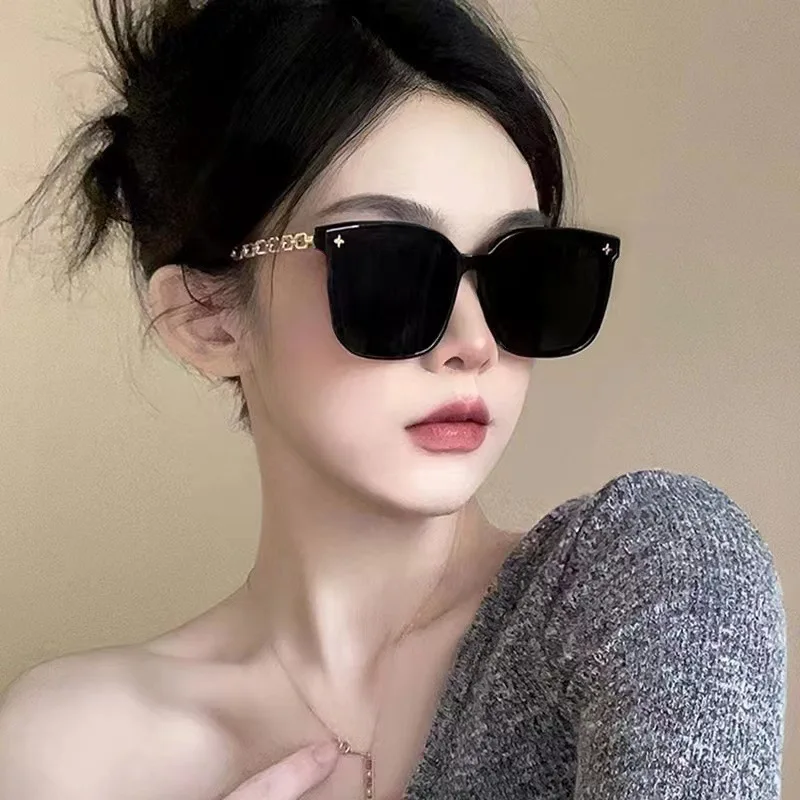 

Large Square Frame Sunglasses Women All Match Sunglasses Advanced Sense Glasses T130