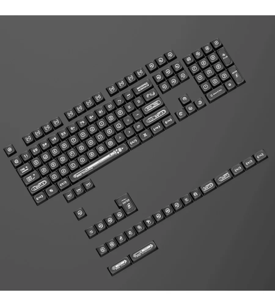 138 key original highly customized mechanical keyboard black personalized opal series hot sublimation